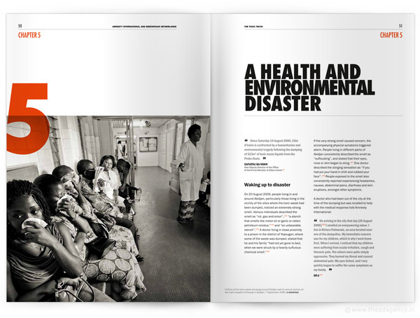 The Toxic Truth by Greenpeace & Amnesty International (The Ad Agency, www.theadagency.nl) #graphic design #book #publication #greenpeace #am