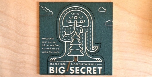 BIG SECRET / Laser Engraving + Cutting + Marking #card #identity #business