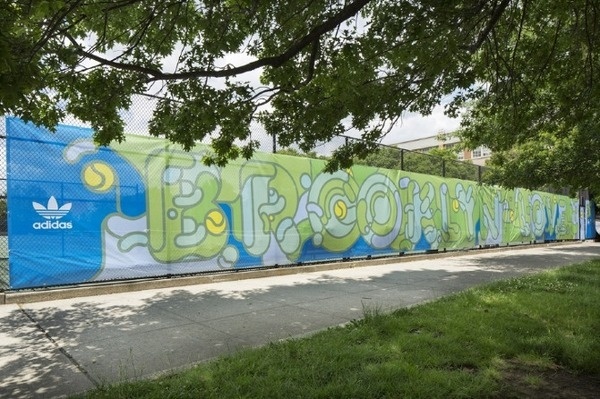 McCarren Park Tennis Court Windscreen the brent rollins design explosion! #urban #tennis #installation #rollins #city #windscreen #brent #brooklyn