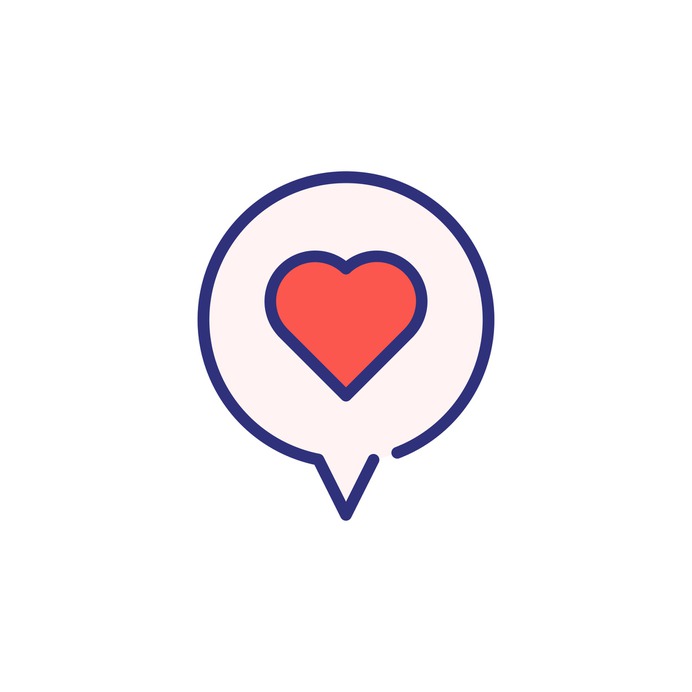 See more icon inspiration related to talk, heart, love and romance, chat bubble, conversation, communications, chat, message and interface on Flaticon.