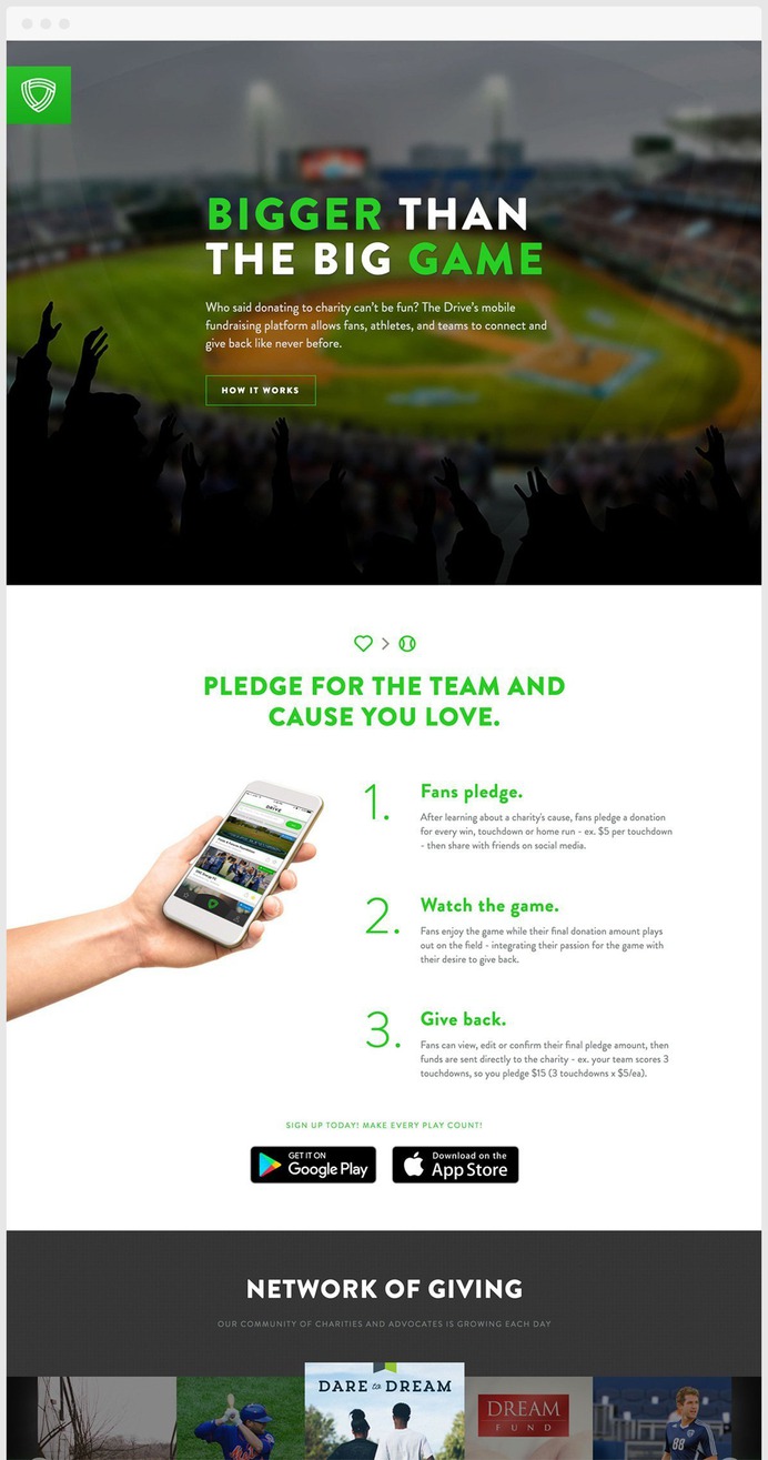 Drive Website Design Sample #webdsite #design #charity #houston