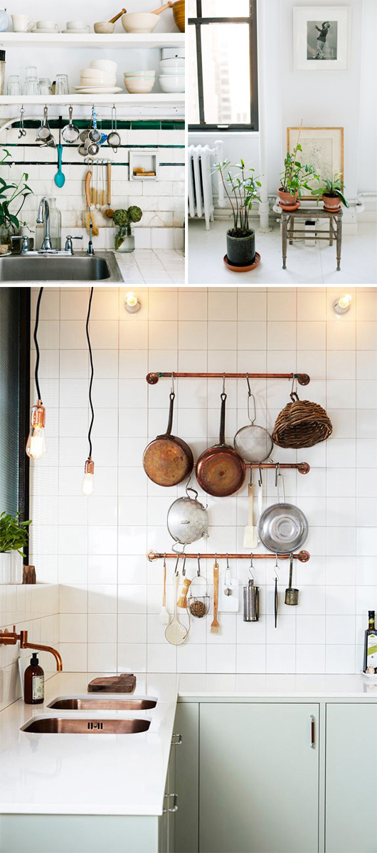 white and pale green kitchen #interior #design #decor #deco #decoration