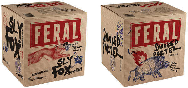 New Logo and Packaging for Feral Brewing Company by Block #packaging #type #illustration #bottle
