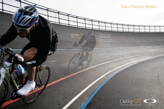 Oakley GPS. D&AD Awards 2012 competition on the Behance Network #performance #gps #branding #tracking #oakley #advertising #eyewear #cycling