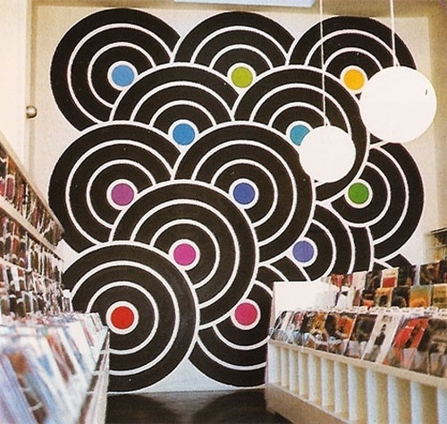 Jive Time Turntable #mural #super #design #graphic #record #vinyl #wall #graphics