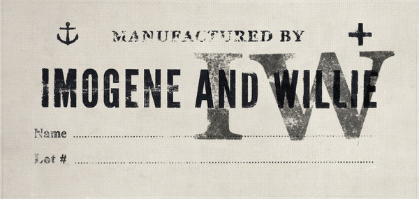 imogene + willie #branding #willie #texture #tag #imogene #vintage #+ #logo