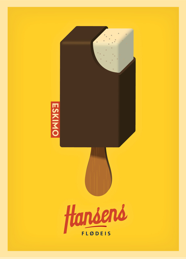 Eskimo - Hansens Ice Cream #illustration