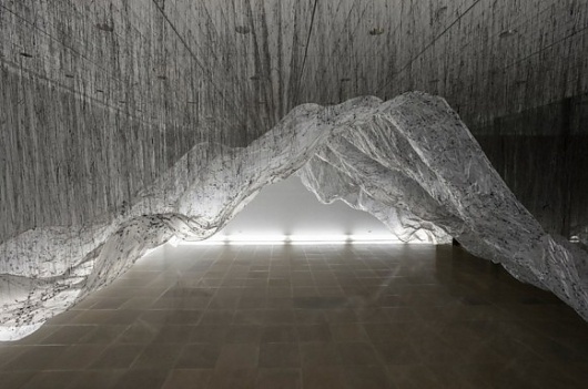 Spoon & Tamago #installation #negative #positive #space #art #plastic #mountains