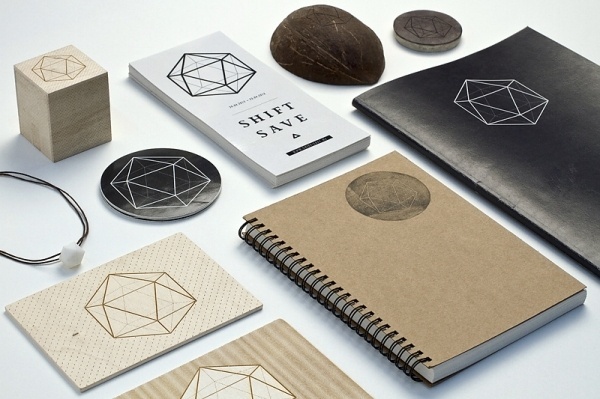 P R O P A G A N D A : SHIFT-SAVE MOVEMENT #save #business #branding #card #print #geometric #wood #corporate #shift #identity #polygonal #cameokid #logo