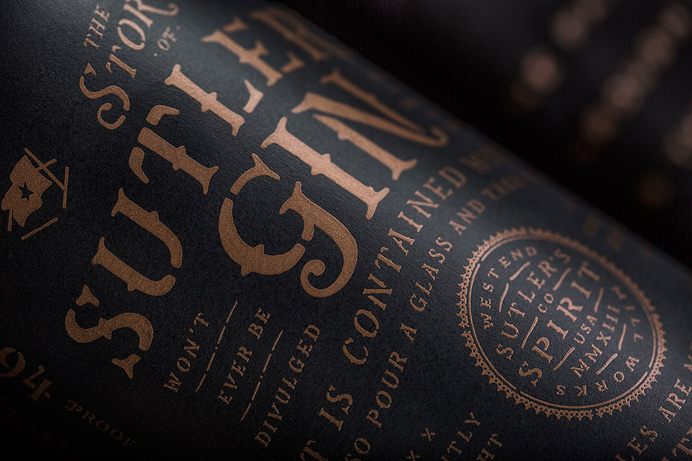 packaging, Device, black, copper, typography, Gin