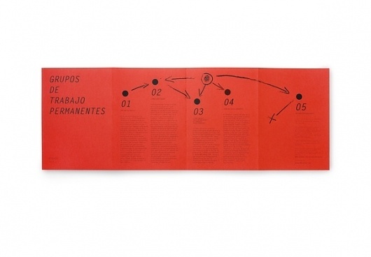 Grupos de Trabajo Permanentes on the Behance Network #f33 #red #useful #cendeac #marianofiore #gothic #black #letter #brochure