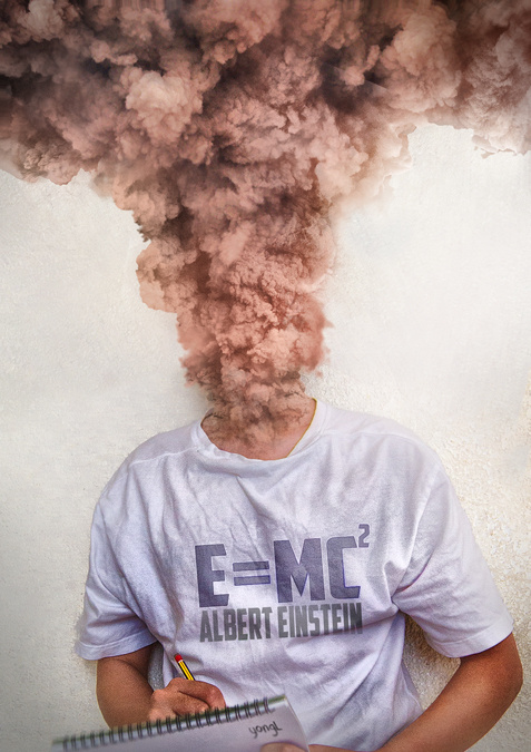 E=MC^2 by YongL #smoke #photo #brain #einstein #knowledge #manipulation #overload #genius #science #intelligence