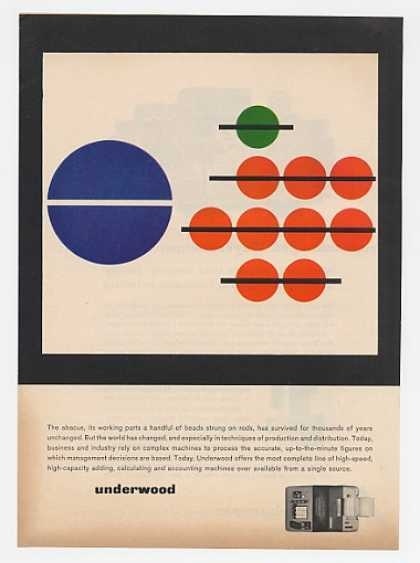 Underwood Adding Machine Abacus art (1962) #1962 #underwood