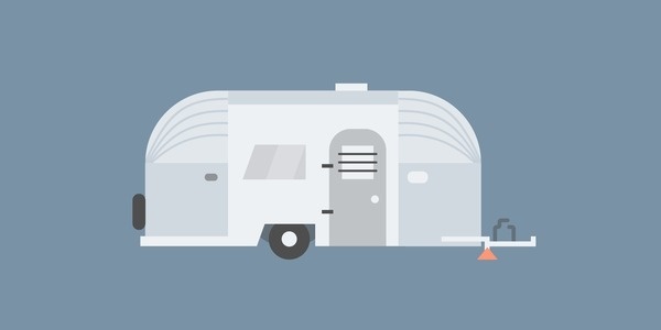 Renting an Airstream #flat #vector #airstream #design #illustration