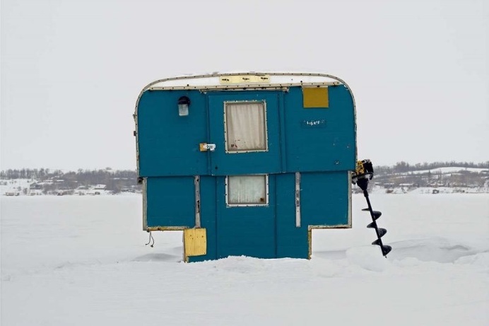 Richard Johnson Captures the Beauty of Canada's Colorful Ice Fishing Huts