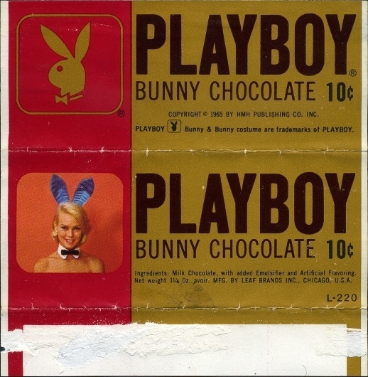 All sizes | Leaf Brands - Playboy Bunny Chocolate 10-cent candy bar wrapper - 1965 | Flickr - Photo Sharing! #playboy #60s #packaging #candy #chocolate #wrapper #bar #sweets #1960