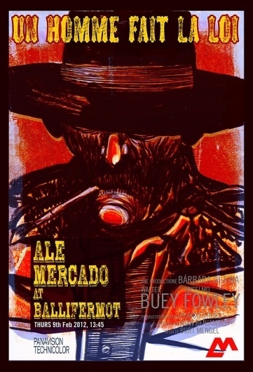 Alé Mercado at Ballifermot – Ale Mercado Website #film #western #red #spaghetti #illustration #poster #grunge