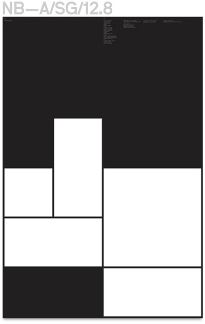 Neubau (Berlin)/Visual Grammar, Poster for the Exhibition, Brussels (2012) #minimal #minimalism #neubau #poster #black white #positive negat