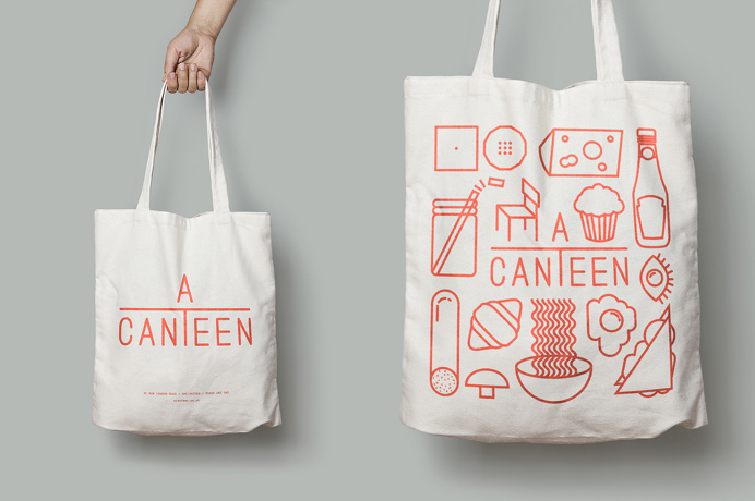 ACANTEEN restaurant food cafe interior design branding corporate identity IWANT london UK minimal mindsparkle mag packaging eat colorful col