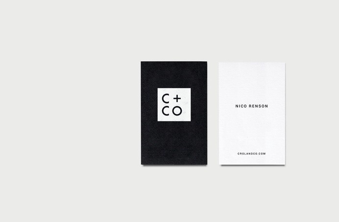 Crol & Co development by Studio Beuro #white #stationary #business #branding #card #print #type #black #crop #logo