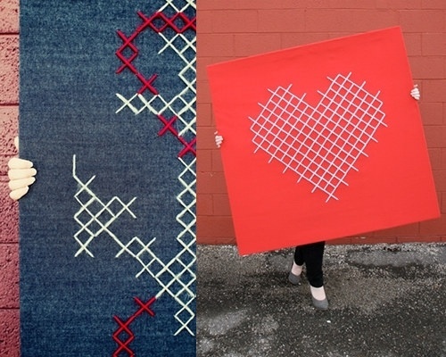 Design*Sponge | Your home for all things Design. Home Tours, DIY Project, City Guides, Shopping Guides, Before & Afters and much more #cross #canvas #stitch