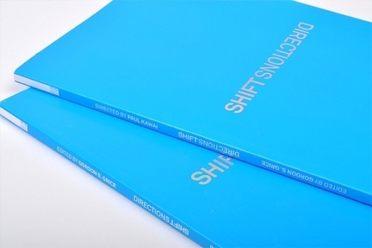 Shift Directions Book - FPO: For Print Only #directions #holographic #shift #foil #blue #brochure