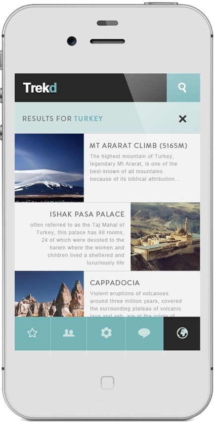 App | Trekd Concept on Behance #digital