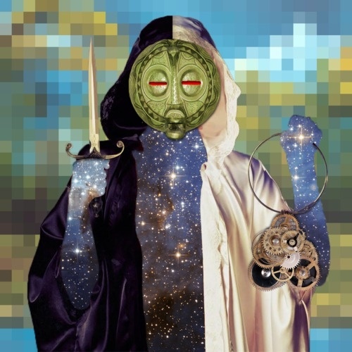 He Ent to the Blog : 1 of 4 #pixel #digital #mask #shaman #knife #collage