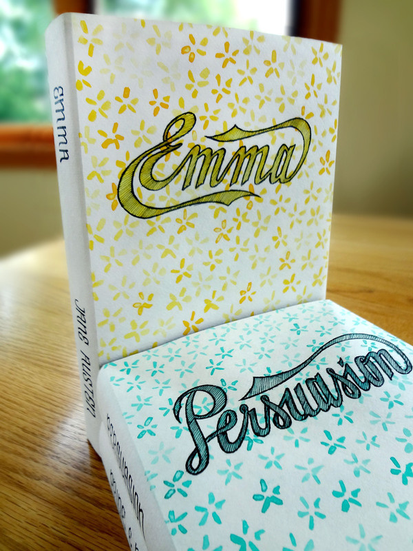 Jane Austen book covers by Kelli Fox #lettered #books #jane #austen #hand