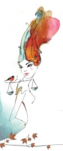 Vogue Magazine 2010 Illustrations I on the Behance Network #illustration #astrology #watercolor #libra