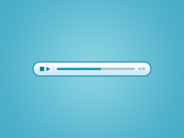 Modern blue player with progress bar Free Psd. See more inspiration related to Blue, Bar, Modern, Psd, Fresh, Progress bar, Material, Progress, Player, Horizontal, Players, Psd material and Playback on Freepik.