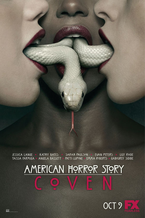 New American Horror Story: Coven Poster #design #poster #women #sexy #television #horror #snake #american #story #mouths #witchcraft #coven