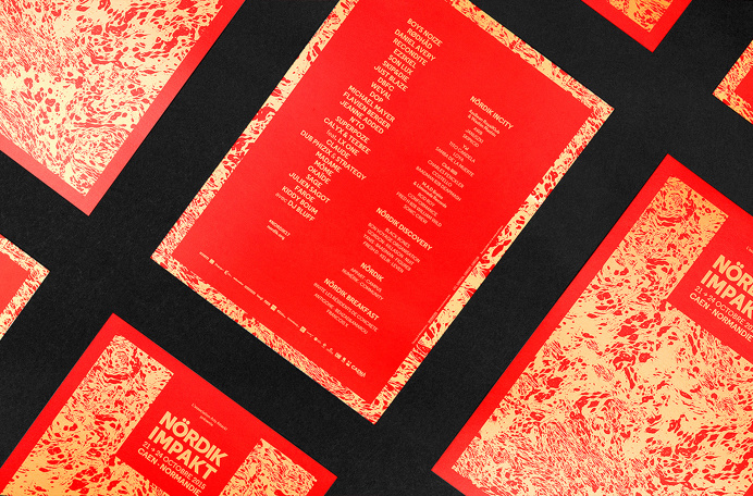nordik impakt culture festival red gold golden poster print form abtract murmure design inspiration designblog mindsparklemag www.mindsparkl