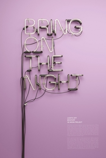 3D Neon / Lights Off on the Behance Network #lights #off #neon