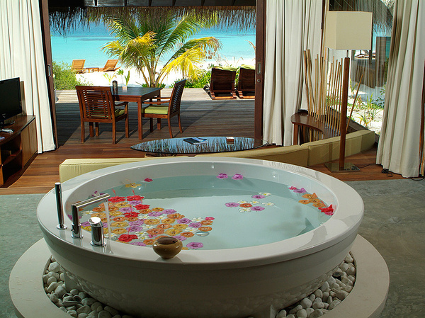Desired bathroom atmosphere - Bathroom Flavours #interior #design #bathroom #bathtub #decoration