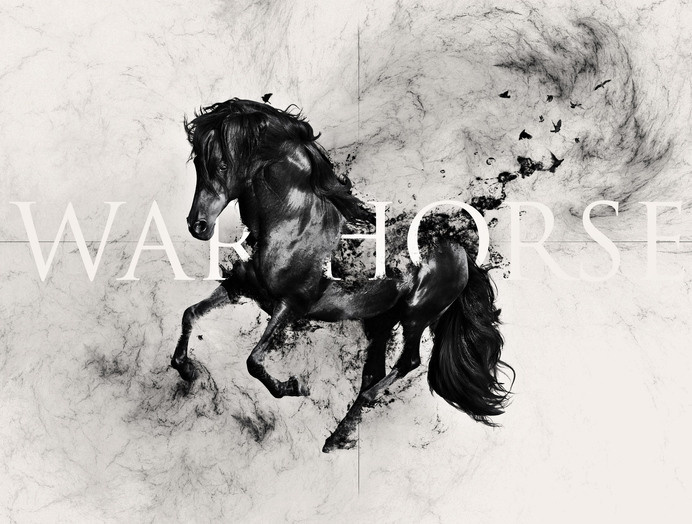 'War Horse' by alcalay. #horse #war #black #illustration #manipulation #art #animal