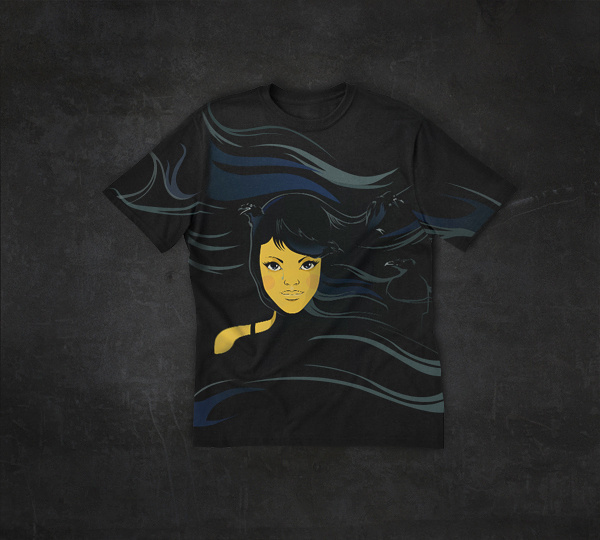 Raven girl #design #tshirt #raven #girl