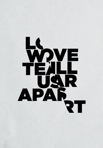 Love will tear us apart - Lettering byÂ Three Of The Possessed #tipografia #lettering #music #joy #division #typography