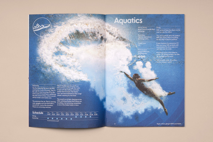 Tangent ­— Glasgow 2014 Ticketing Guide #guide #print #grid #spread #layout #brochure