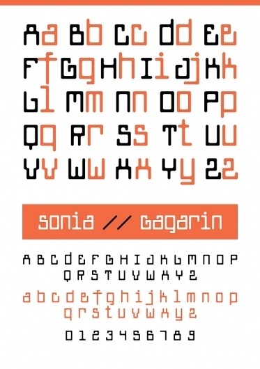 Novo Typo - Gagarin Sonia - Type specimen #novo #design #typeface #typo #typography