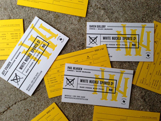 White Nuckle Business Cards