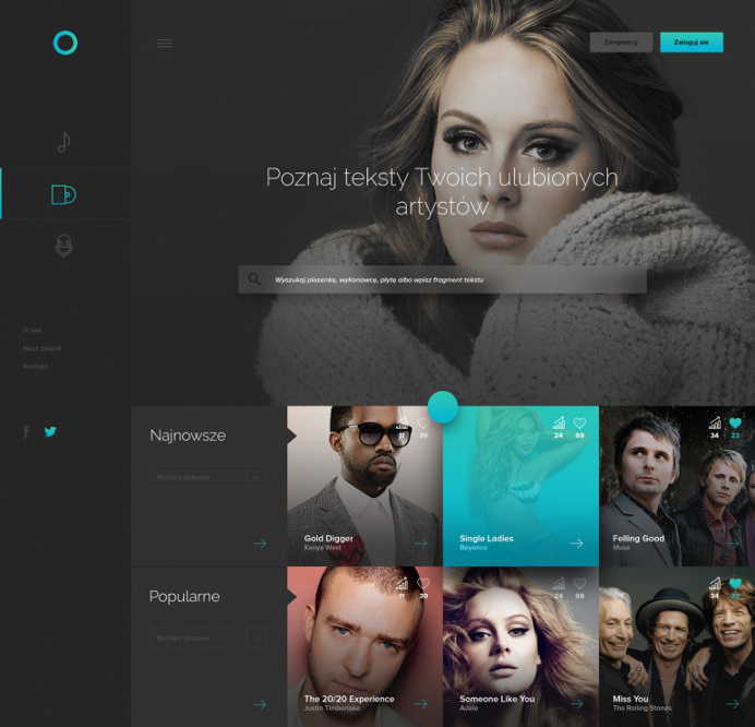 Music/Lyrics Webpage