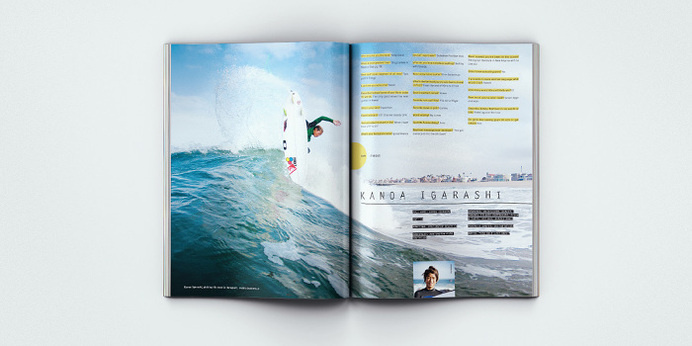 Surfing Magazine Editorial 2012 - Joy Stain #surf #surfing #print #spread #layout #editorial #magazine #typography