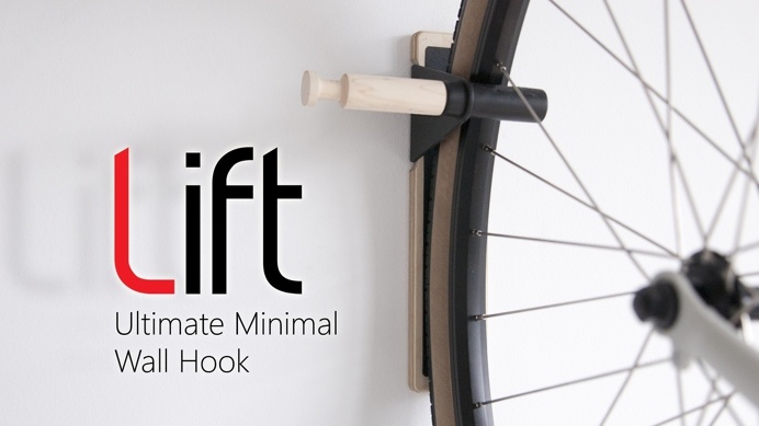 Lift is the beautifully minimal multi-use bike hook. #design #cycling