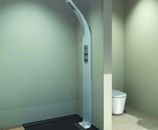 With this shower unit, you can save water 3 times more than with the use of regular shower and you don't have to use a heater since it's alr #modern #shower #design #bathroom #home #product #unit #industrial #style