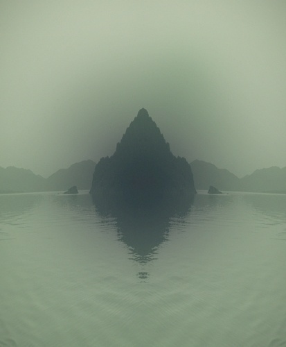 the little island #mountain #island #minimal #poster #lake #mirrored