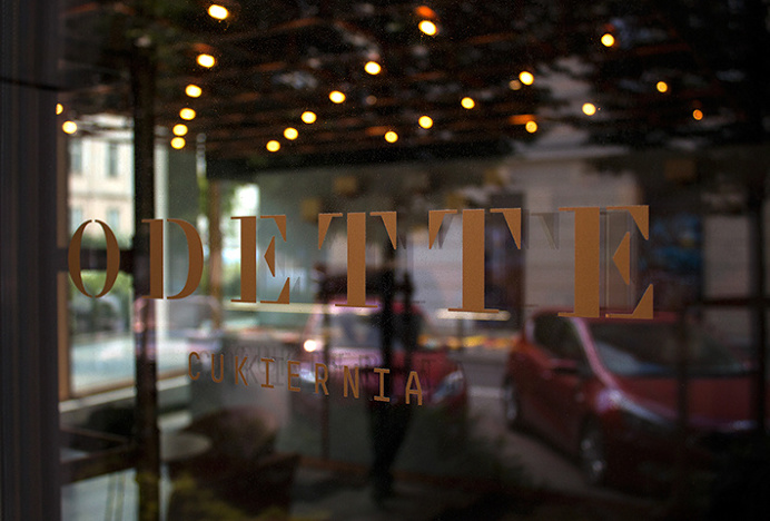 Odette by Dmowski & Co. #window sticker #logotype #typography