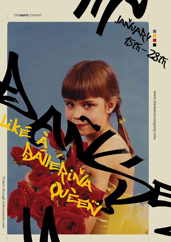 The Dance Company on Behance #ballerina #ballet #tag #vintage #poster #contrast