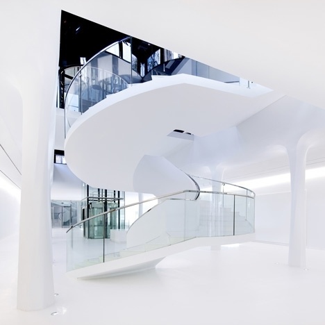 Dezeen » Blog Archive » Drents Museum by Erick van Egeraat #staircase #erick #white #museum #drents #van #egeraat #spiral #architecture