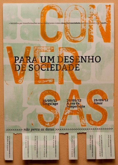 Ame Design amenidades do Design . blog: Cartaz artesanal #stamp #print #handmade #poster